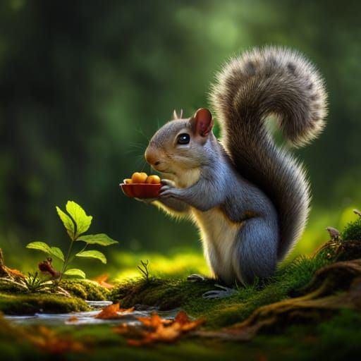 A cute squirrel. - AI Generated Artwork - NightCafe Creator