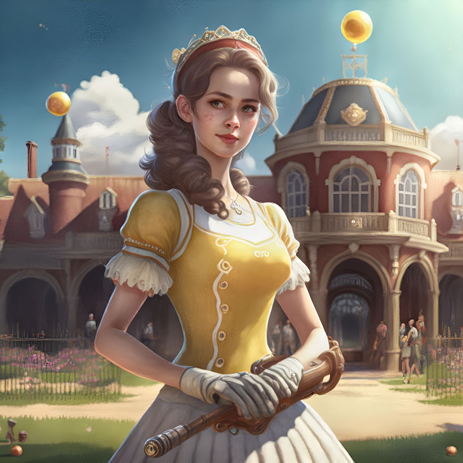 Midjourney Princess Sports: Golfbelle