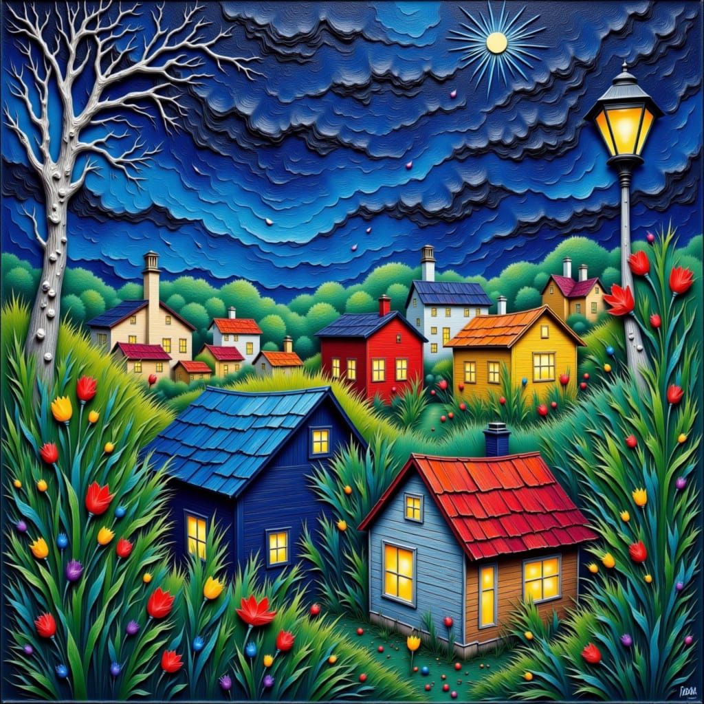 Hyperdetailed Charcoal Drawing: Purple Light