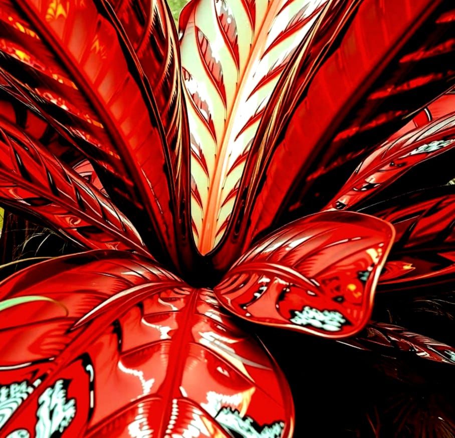 Surreal Forest Plant Creates Illusion of Depth and Movement