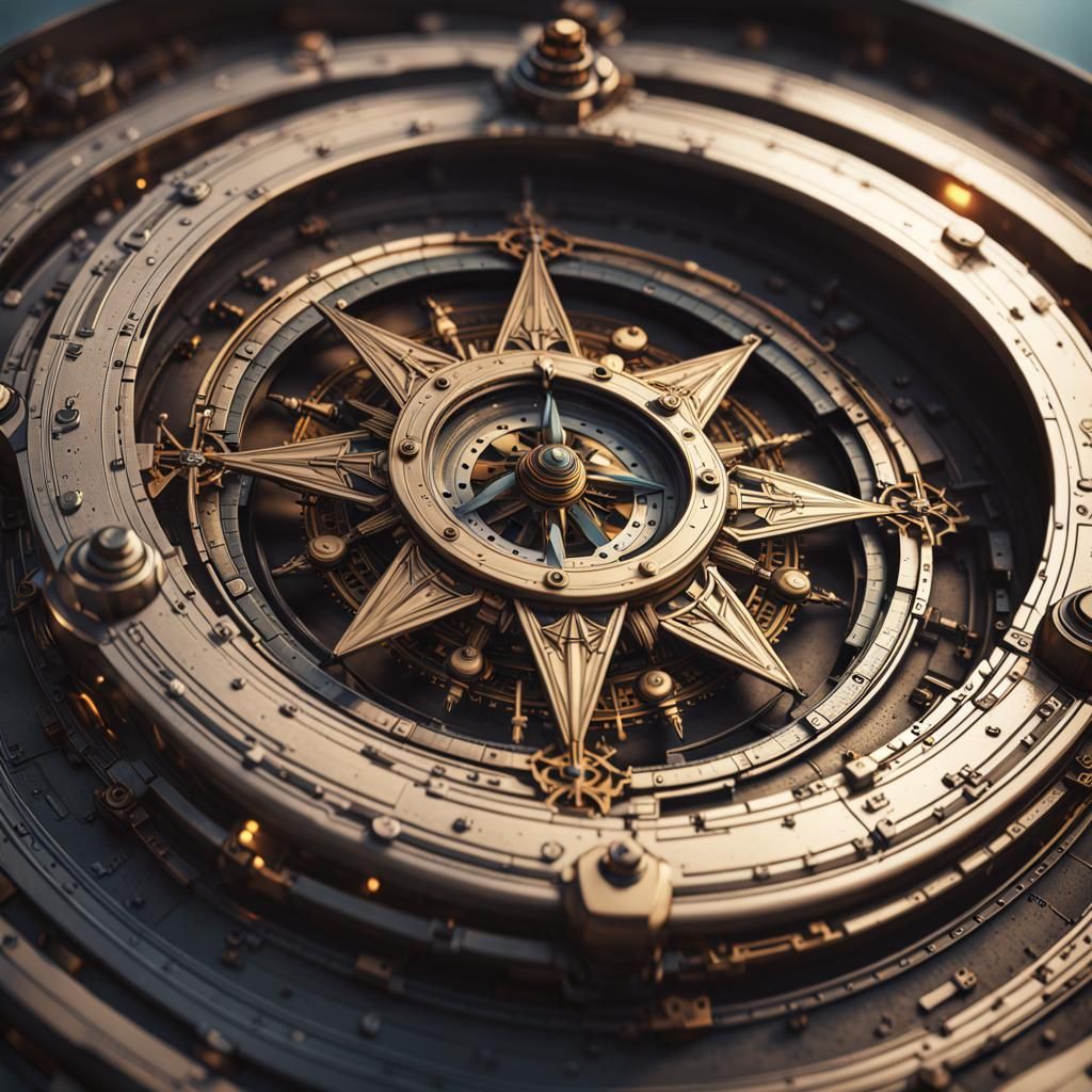 secret compass. antique. AI Generated Artwork NightCafe Creator