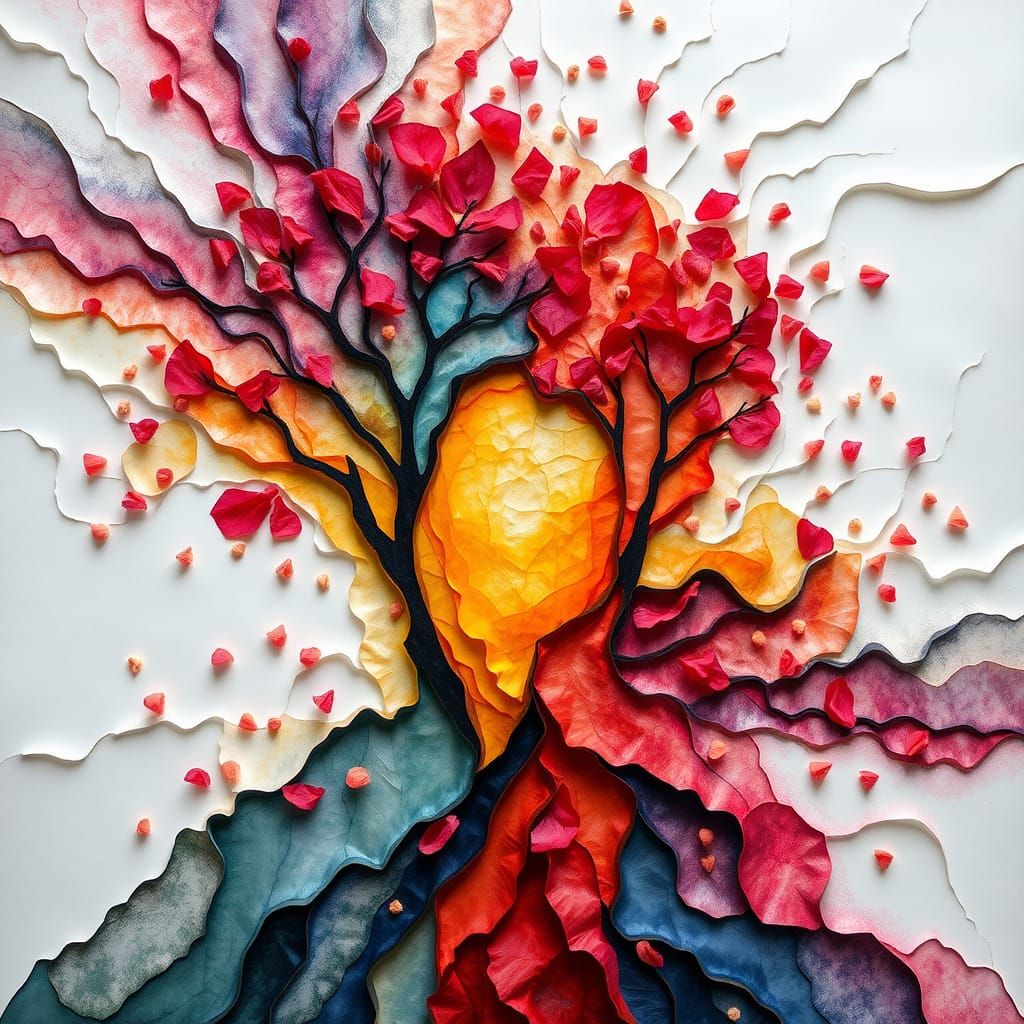 #69 burnt paper art