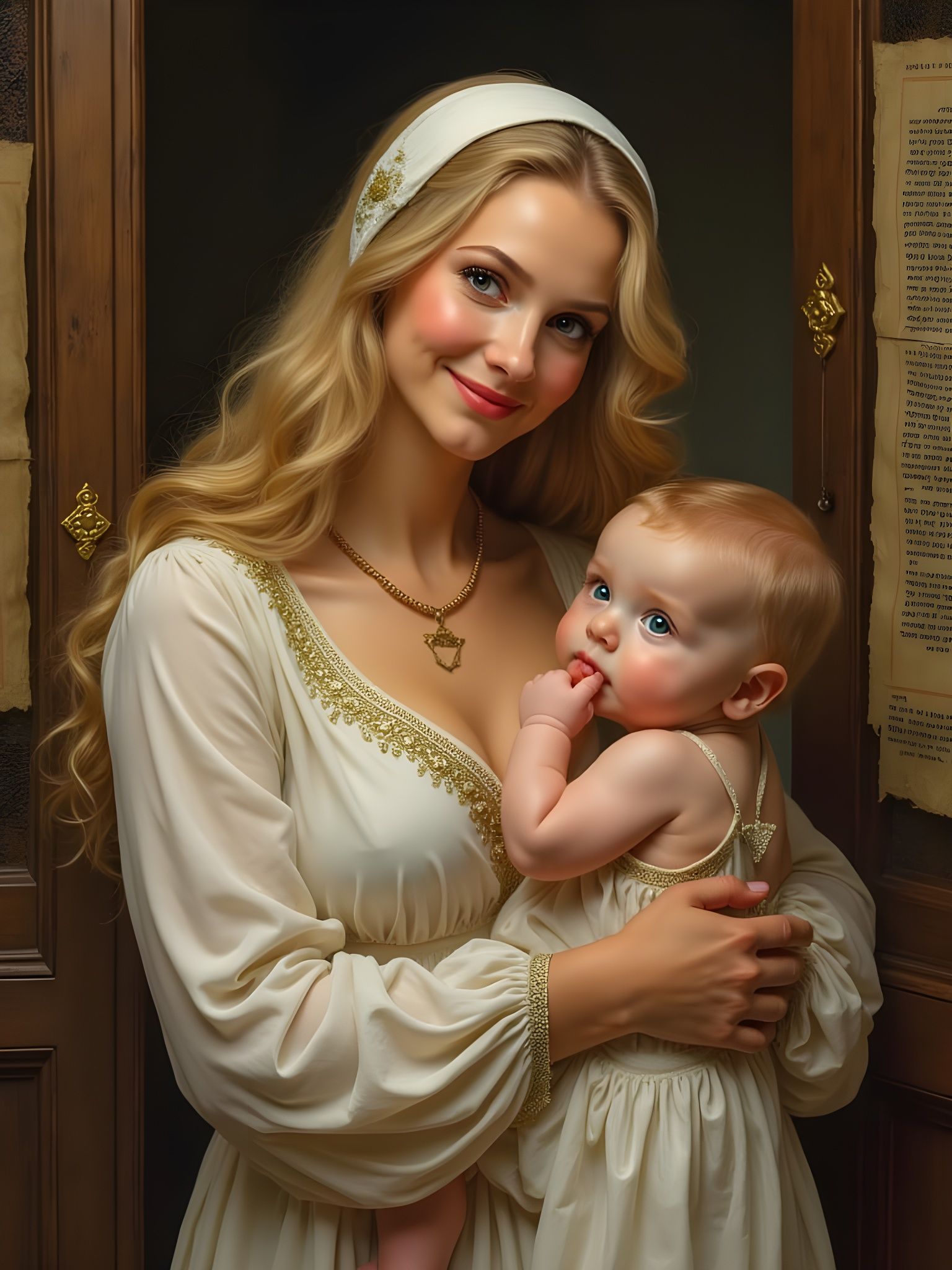 Mother with Daughter on Christening Day  by @Gary Murakami