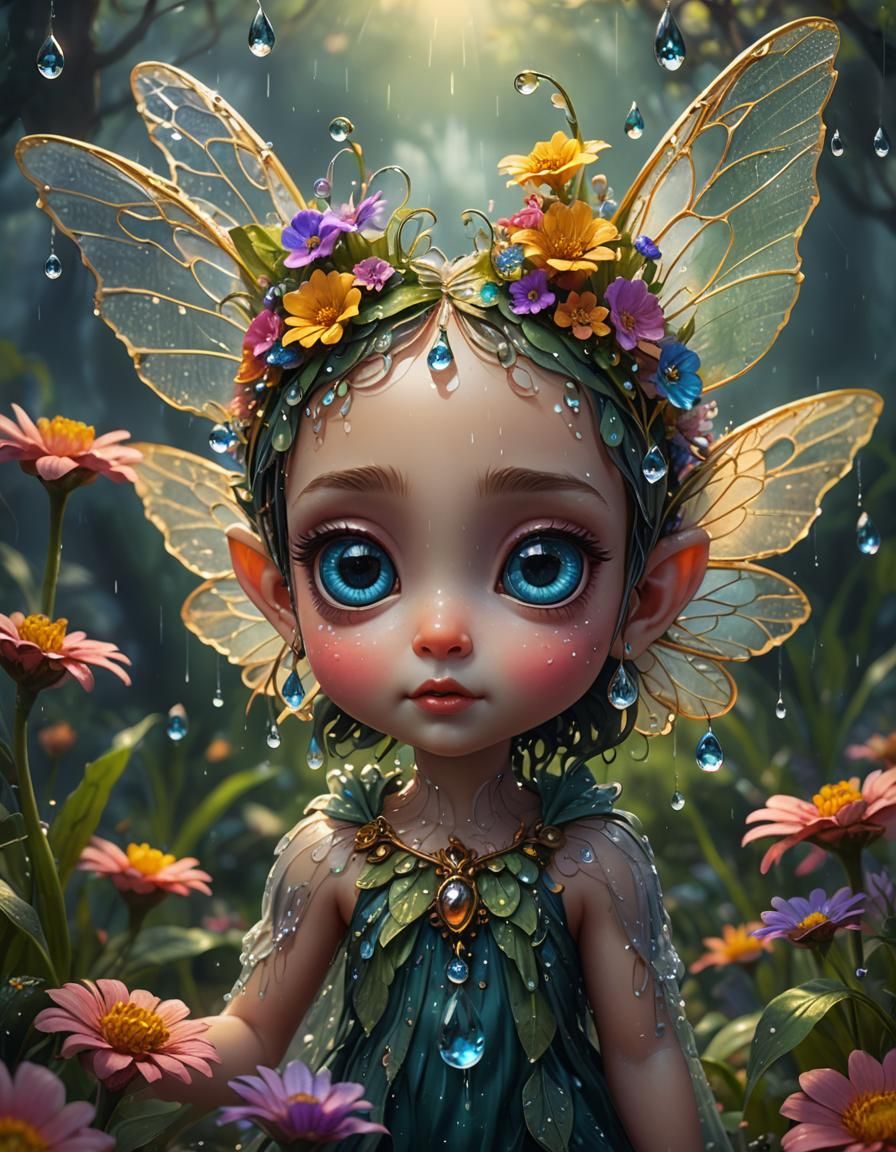 Dew drop fairy - AI Generated Artwork - NightCafe Creator