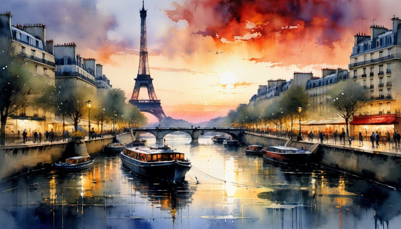 Seine in Paris  by @Superbear