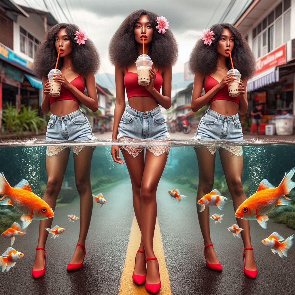 Bubble tea in the street