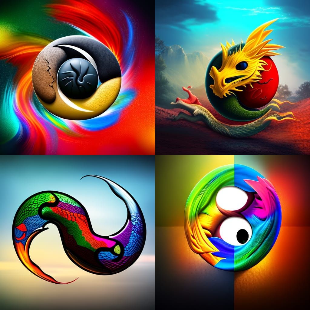 Ying Yang colorful #2