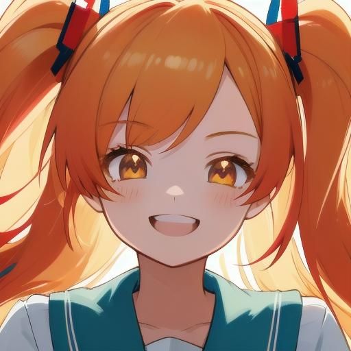 Anime Girl with Sword in Sailor Uniform