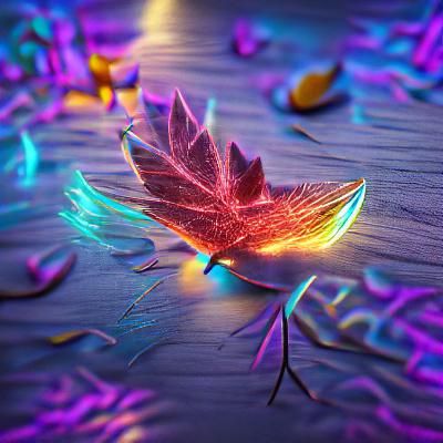 Glowing maple-leaf