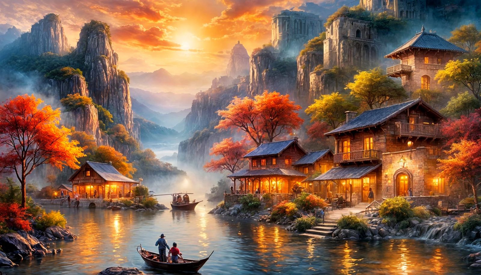 River Town  by @The Leycer