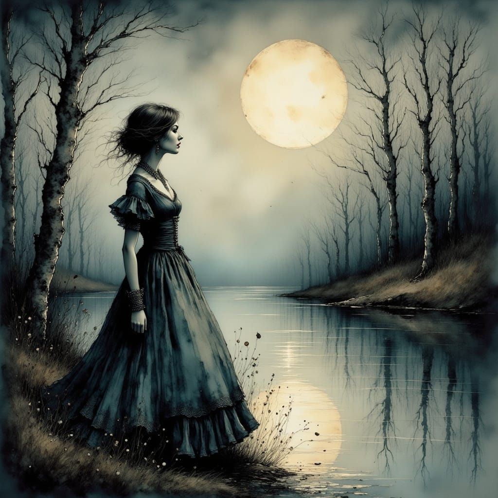 <lora:Ink Poet:1.0> The solemn past isn't wonderful. Neither is the future, which doesn't exist...