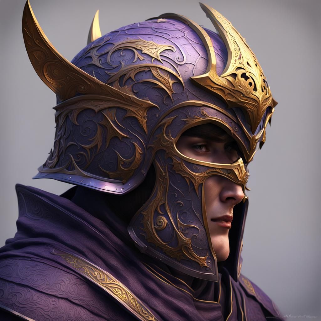 armored elven helmet