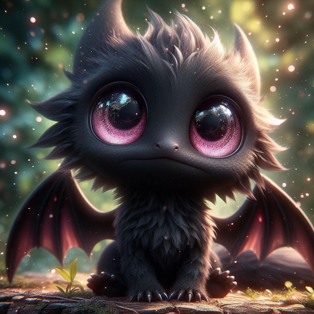 Black Sparkly Dragon