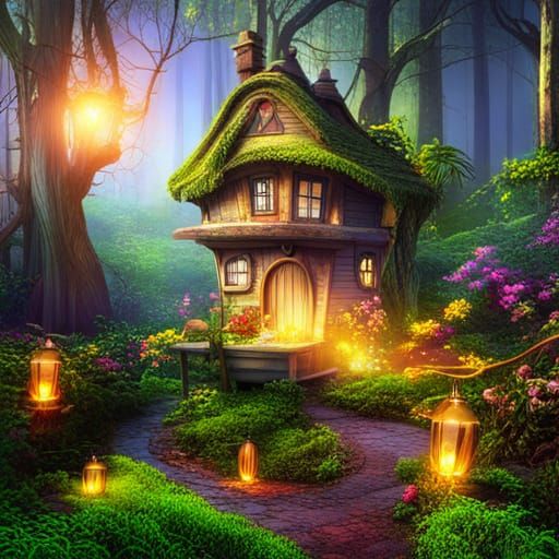 Lovely witchhouse - AI Generated Artwork - NightCafe Creator