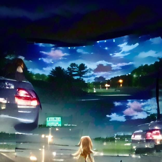 Gunslinger Girl anime on a scenic New Jersey night drive thr...
