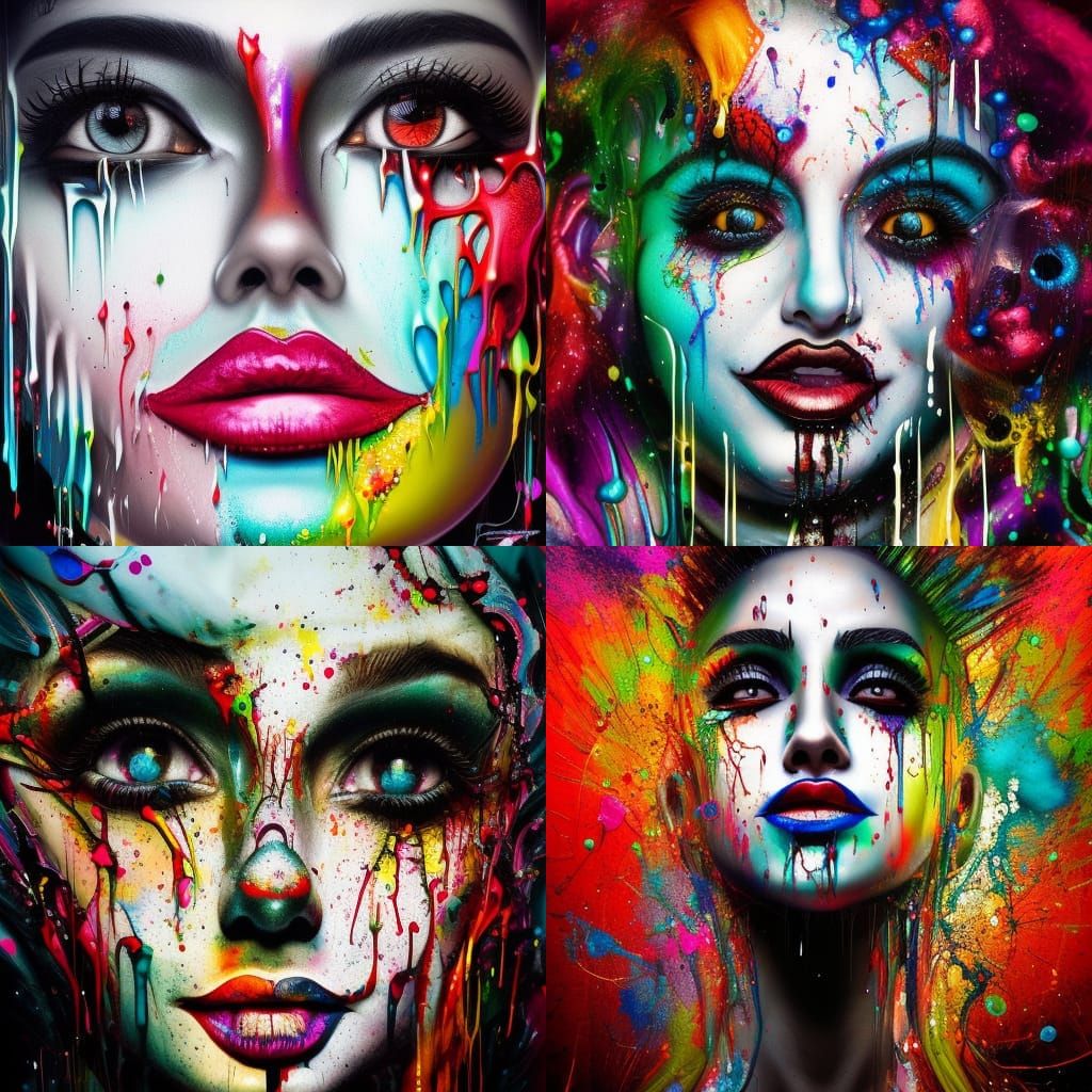 beautiful biochemical chola clown  woman, hyperdetailed, hyp...