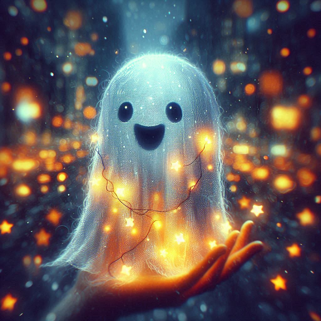Glitter ghost 👻✨found a new friend