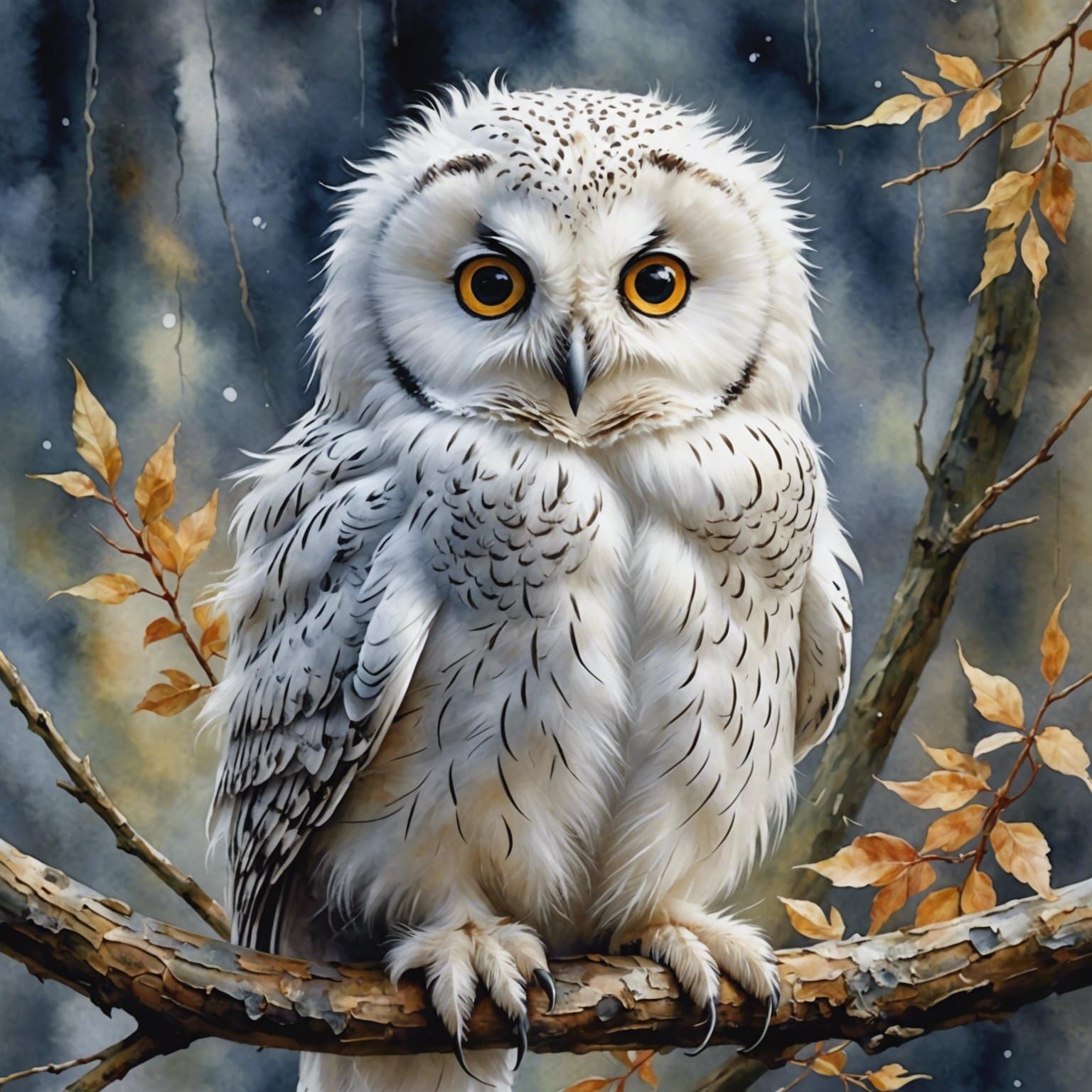 White baby owl