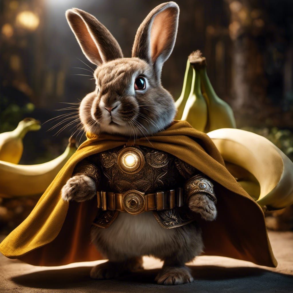 Banana Bunny, saving bananas everywhere!  by @Silver Rose