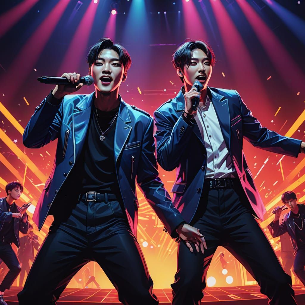 Kpop Idols Felix and Hyunjin Perform MANIAC in a Vibrant Dig...