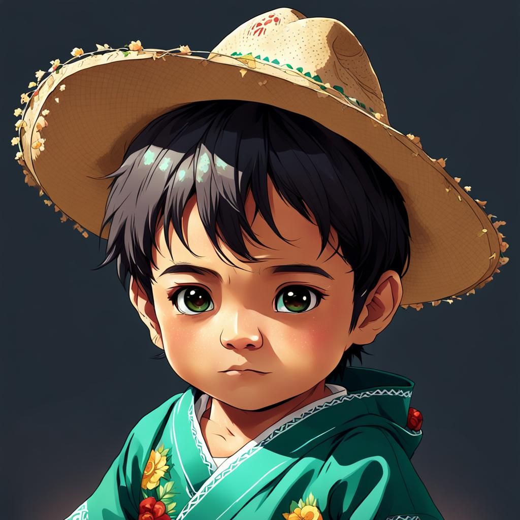 Cute Mexican baby boy