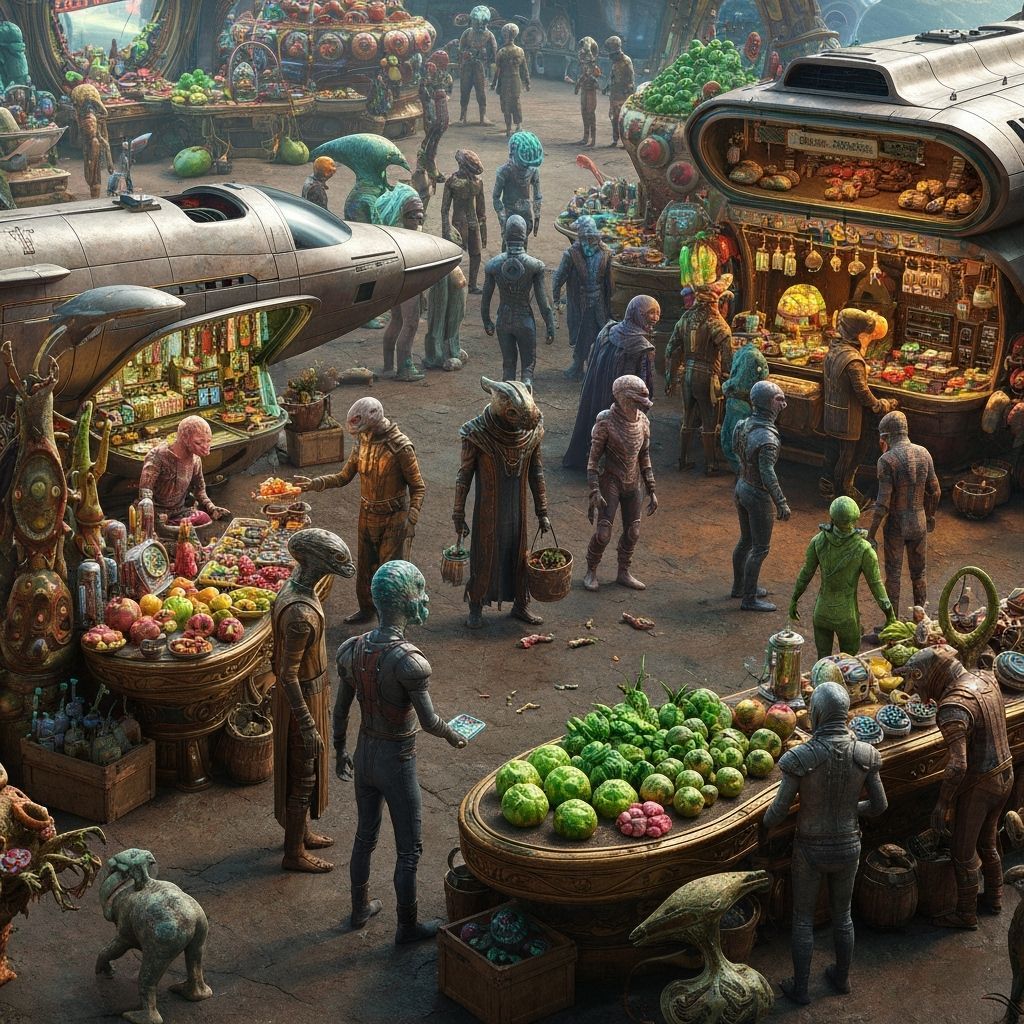 Intergalactic marketplace  by @Dean