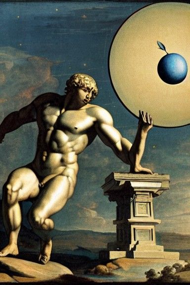 The titan Atlas holding the celestial sphere
