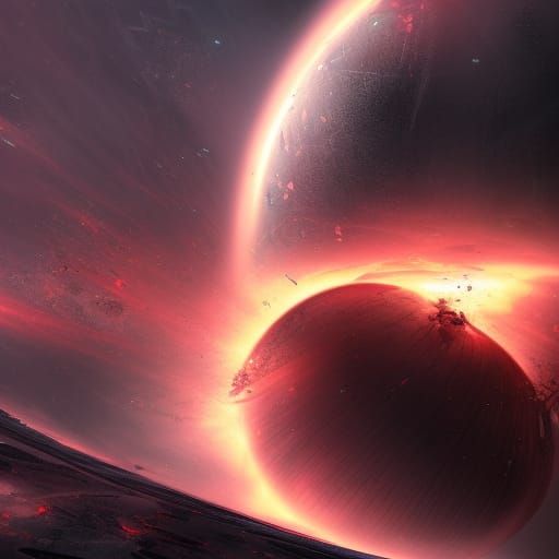 A  Destruction casued by a black hole