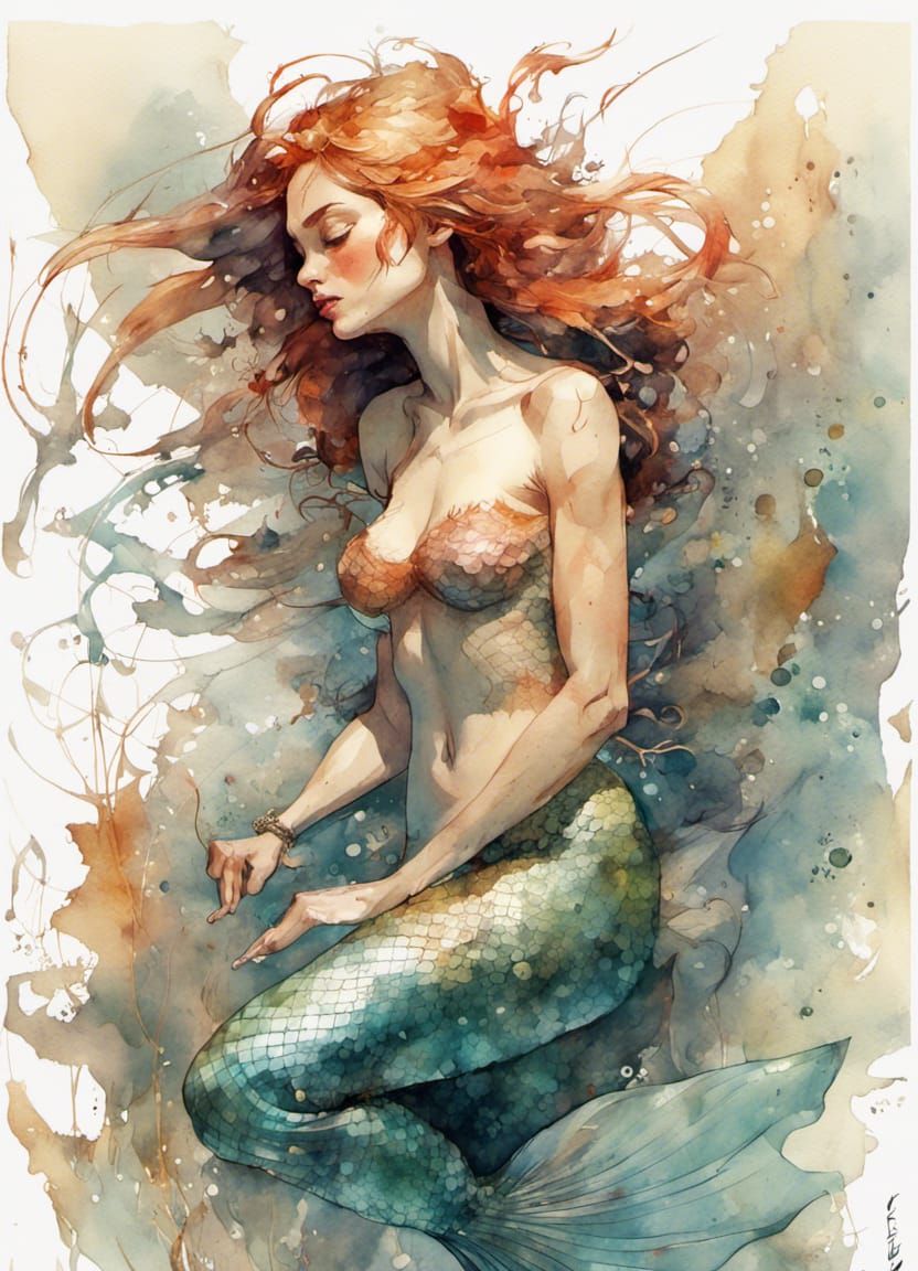Mermaid   by @Volantino