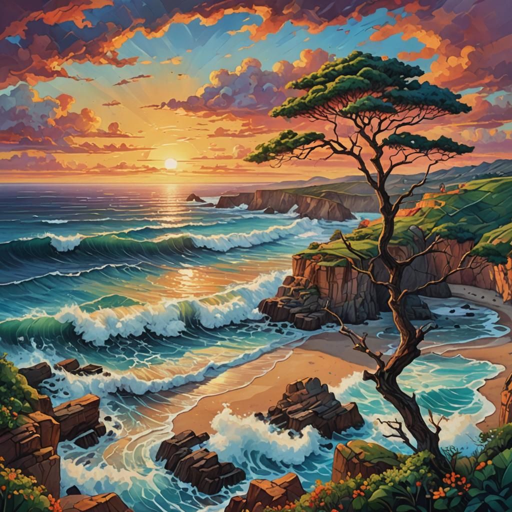 Colorful sunset.  by @Terra