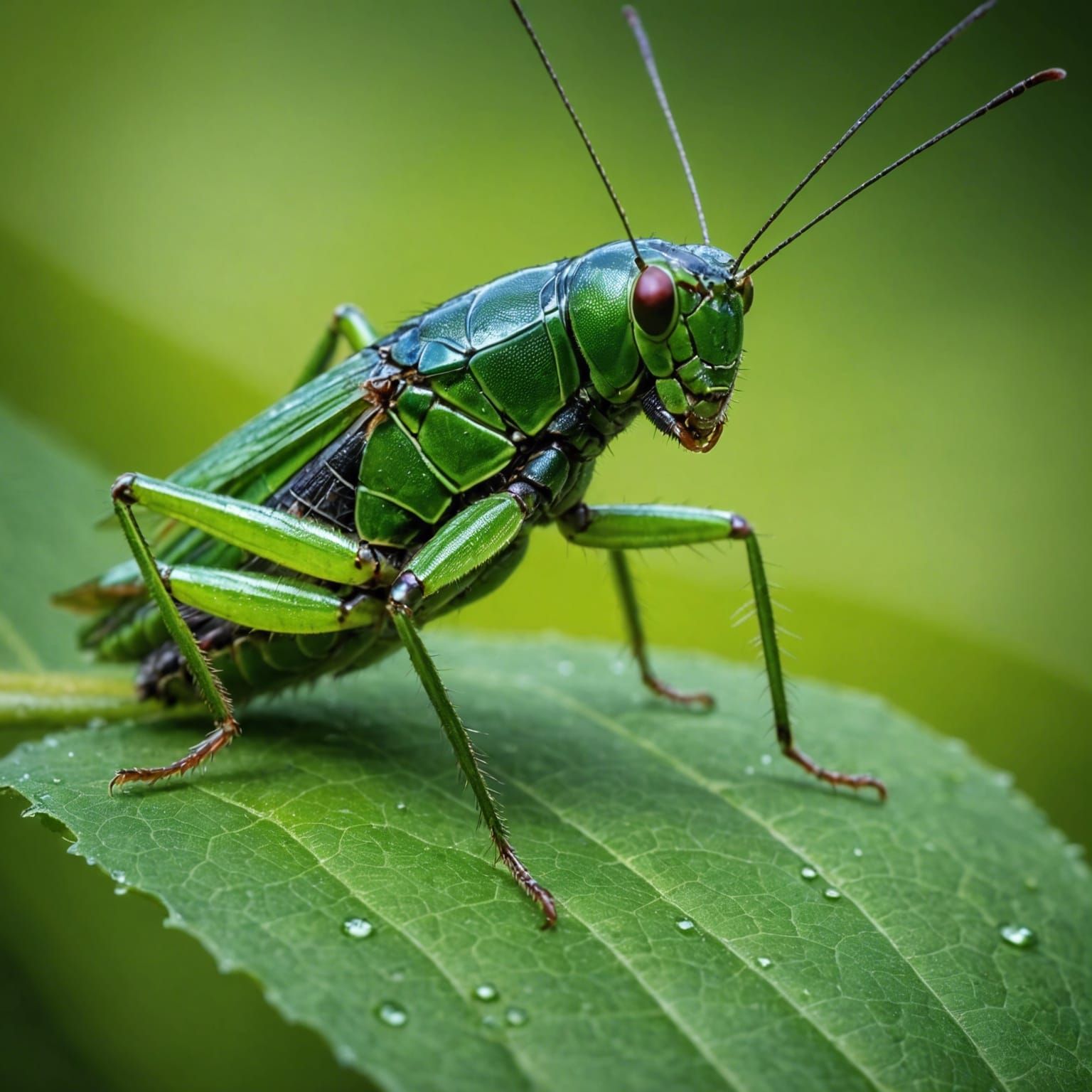 A cricket on a letter