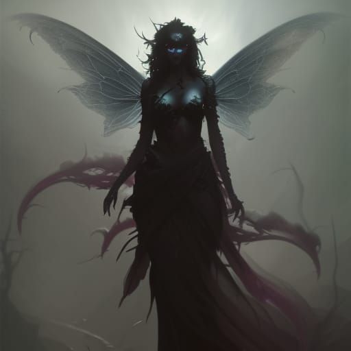 Dark Fairy - AI Generated Artwork - NightCafe Creator