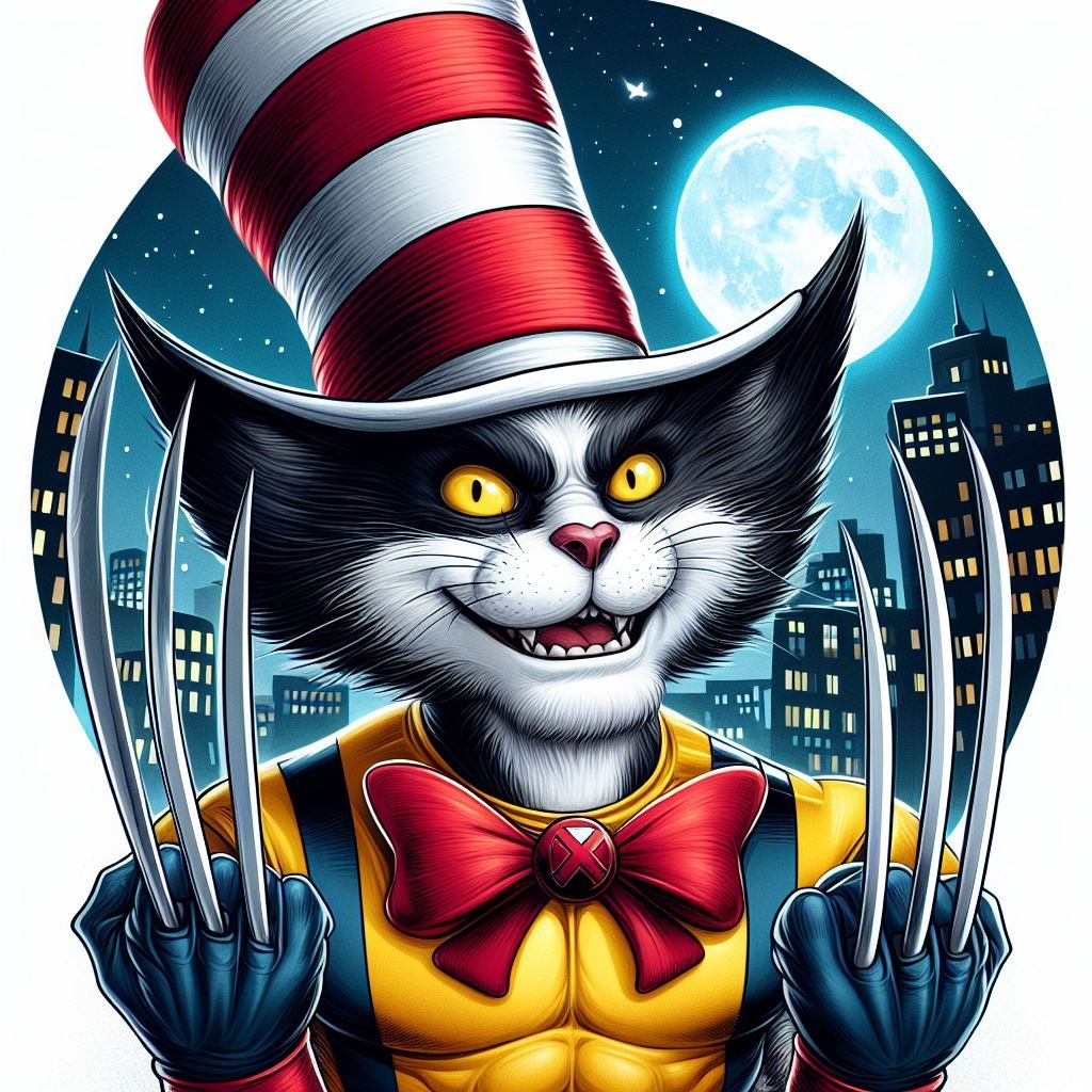 The Wolverine Cat in The Hat