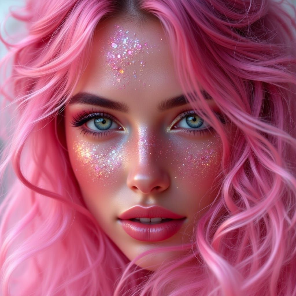 <lora:EtherealVisionsFlux:1.0> <lora:Double Photoreal v2:1.0> <lora:mystic flux:1.0> <lora:GoldenHour:1.0> <lora:Pink Camouflage:1.0> <lora:...