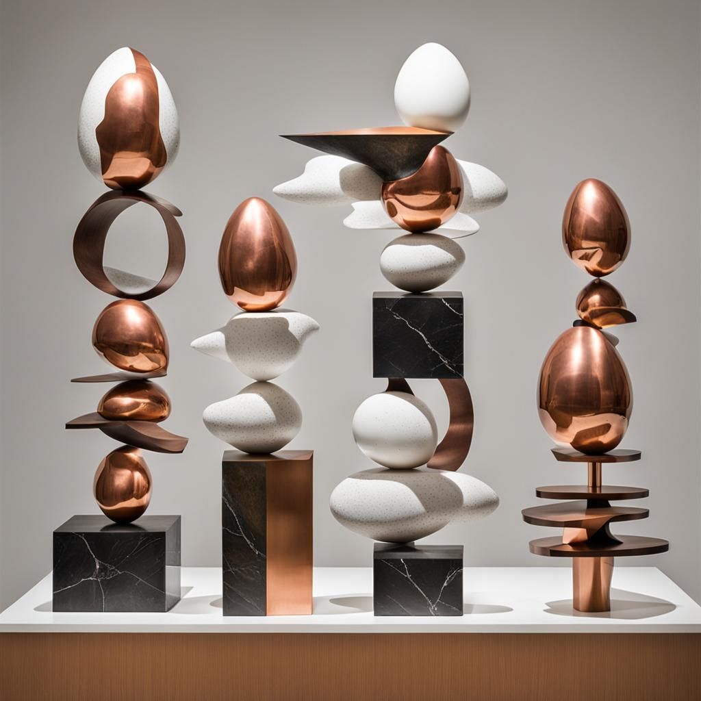 Postmodern Life Sculpture Inspired by Brancusi