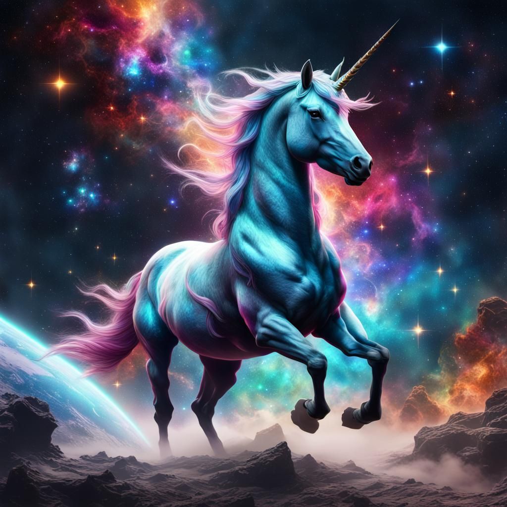 Space Unicorn - AI Generated Artwork - NightCafe Creator