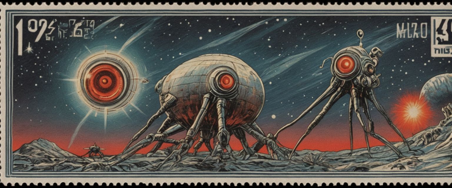 Retro SciFi Space Stamps