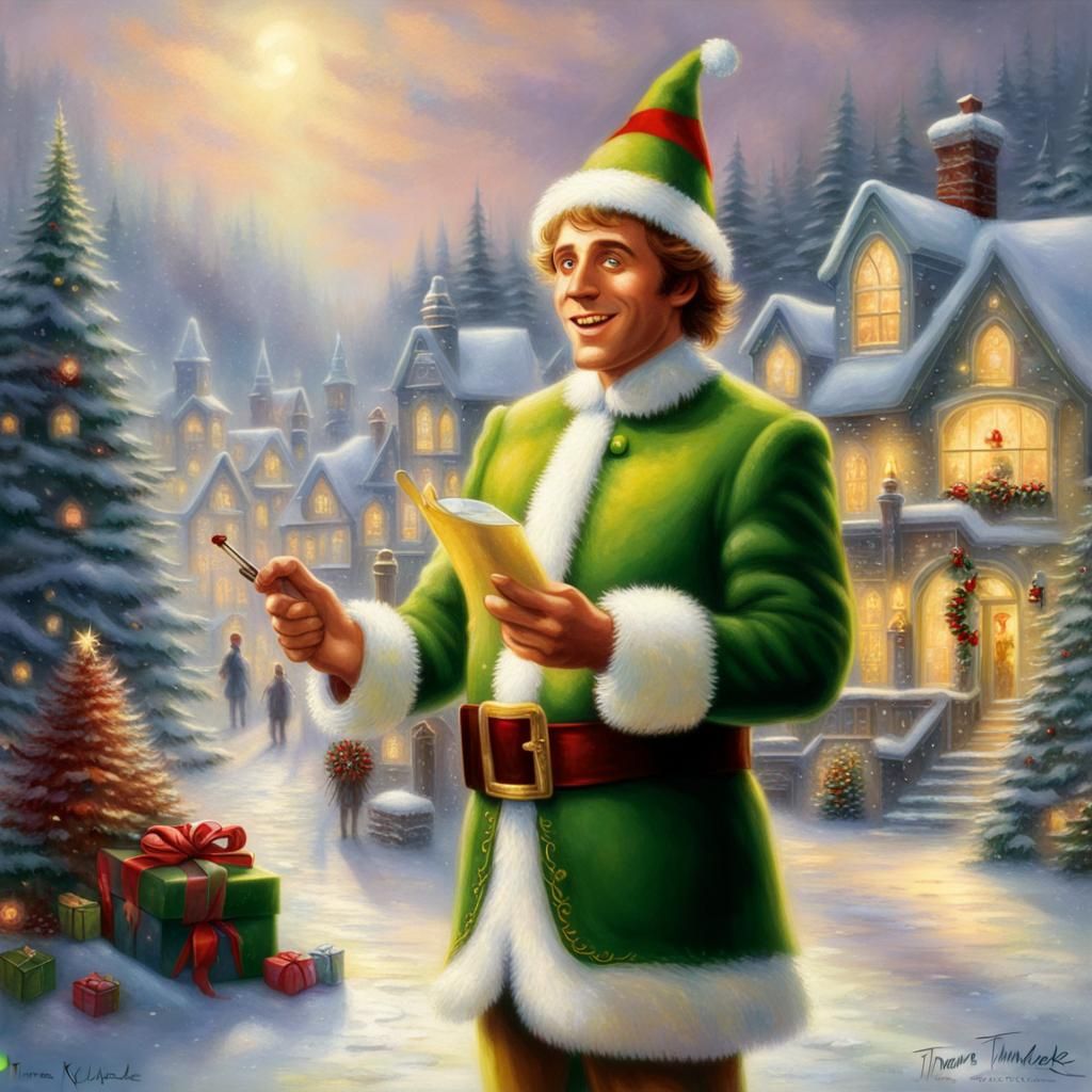 buddy the elf Christmas ethereal fantasy hyperdetailed mist ...