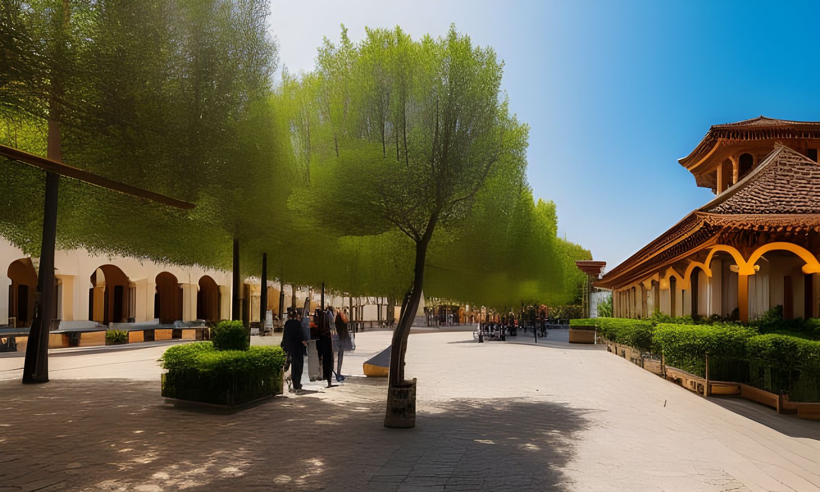 smart futuristic city park and pedestrian 17