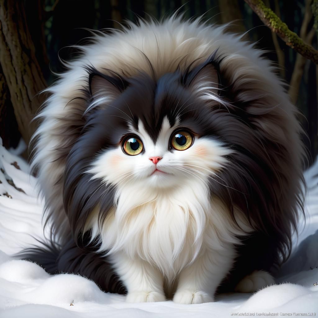 Fluffy Cat  by @Superbear