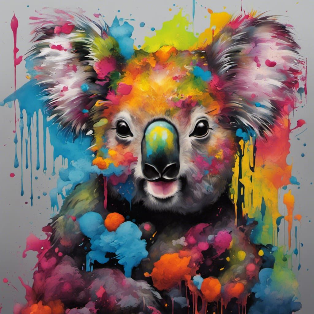 Quintessence Koala graffiti art, splash art, street art, spray paint ...