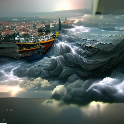 Storm on the sea