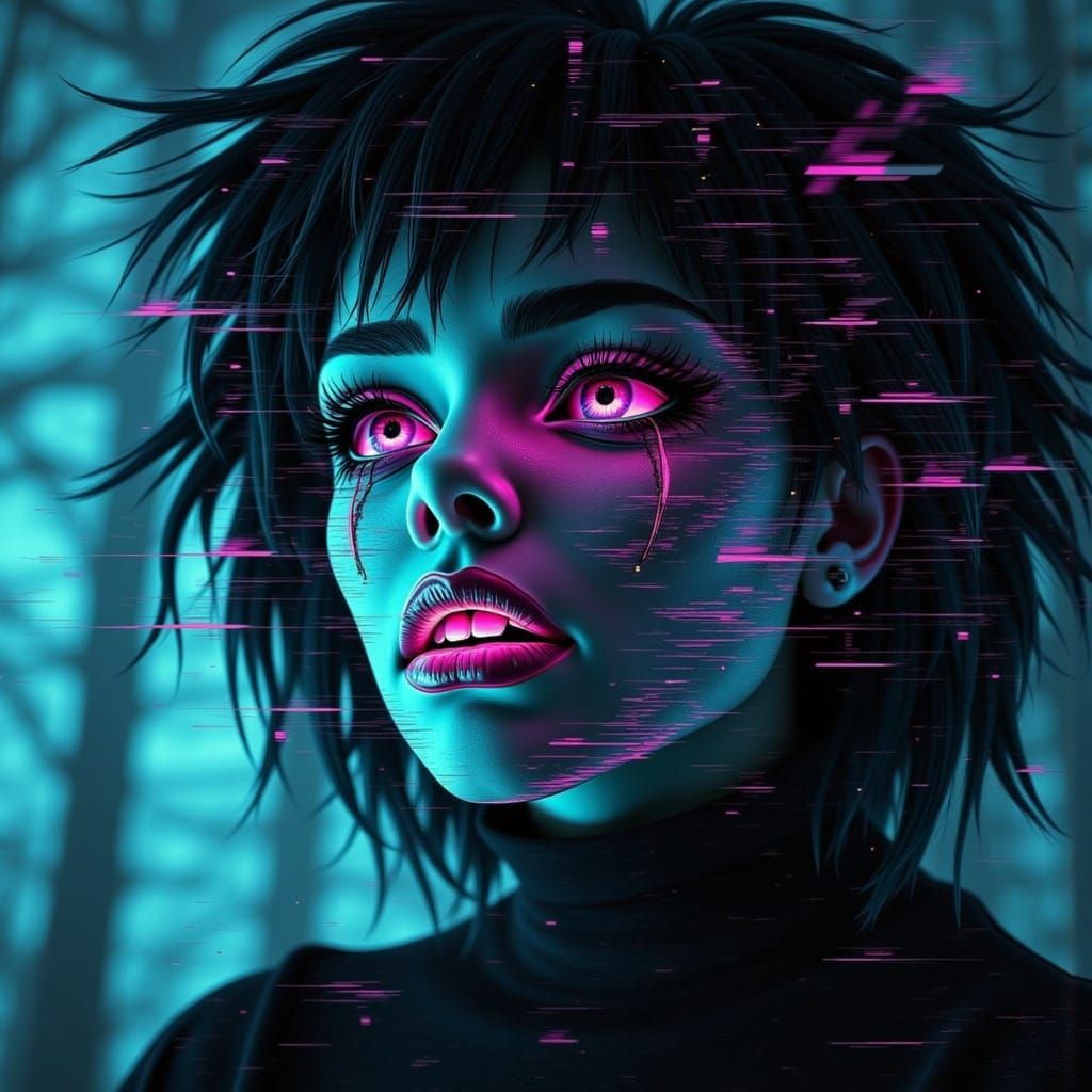 glitching <lora:Glitch n Errorcore:1.0> artwork 