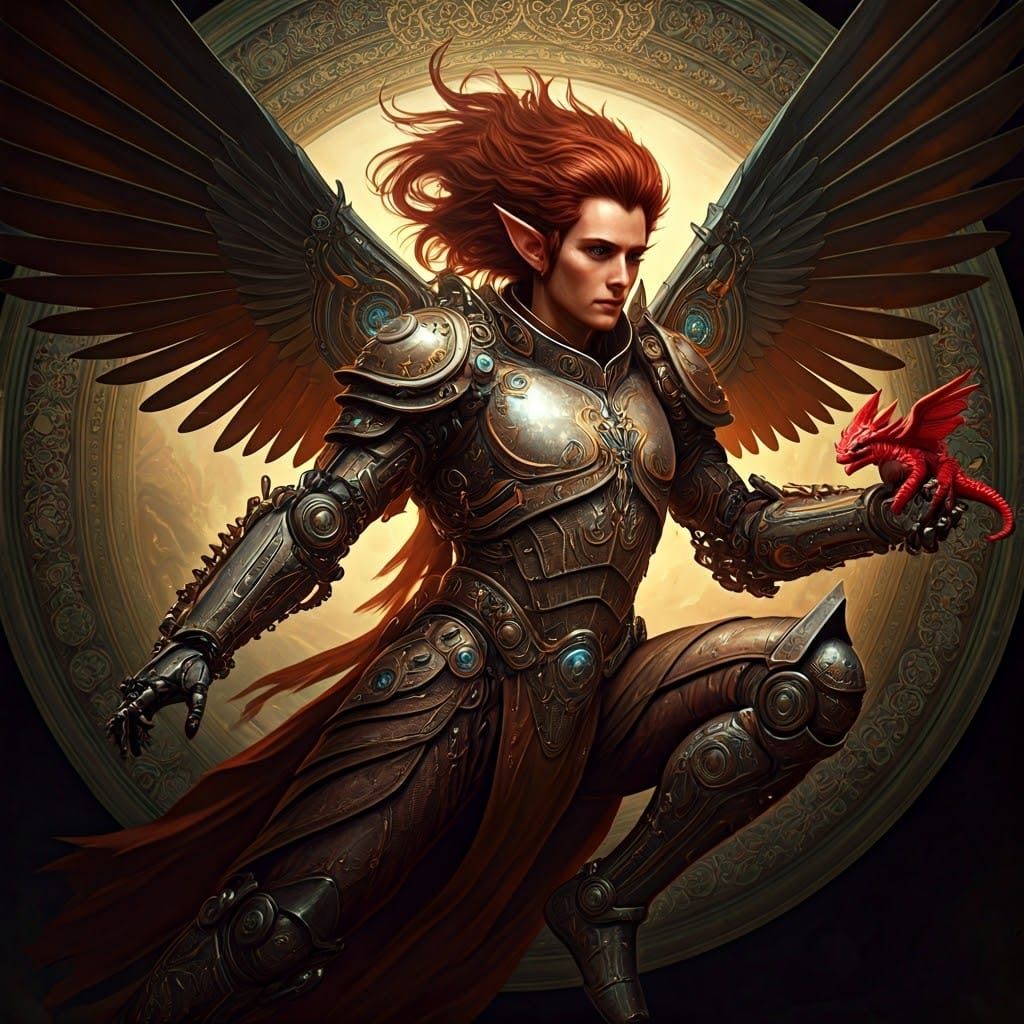 Firefly, High Elf (formerly Warforged), Level 19, Wildfire Druid. Originally built by the dwarves pre-Catacalysm as a weapon of war, Firefly has awoken to find Exandria is very different than he once knew and everyone he has known is gone. Now he travels with the Just Desserts, a soldier still.