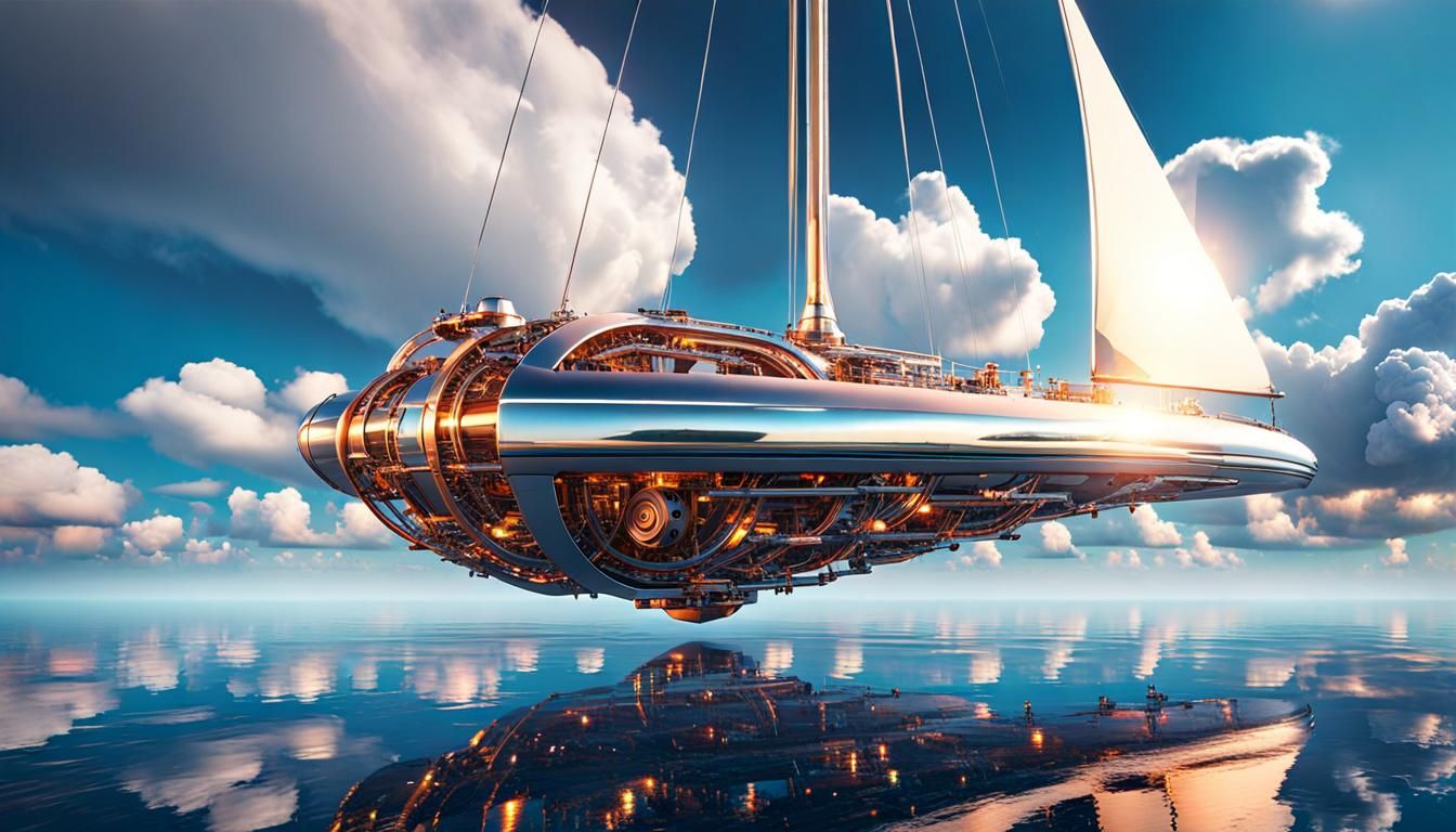 Futuristic Sailboat  by @Yulia 