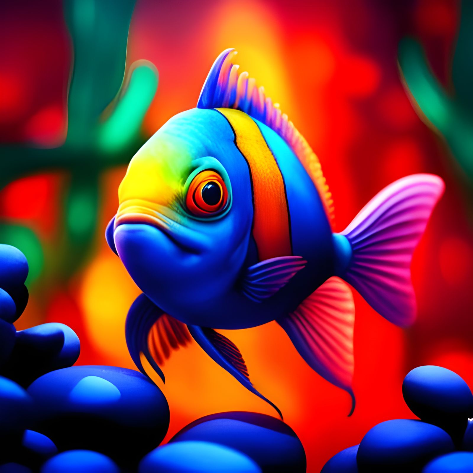 Multicoloured Fish - AI Generated Artwork - NightCafe Creator