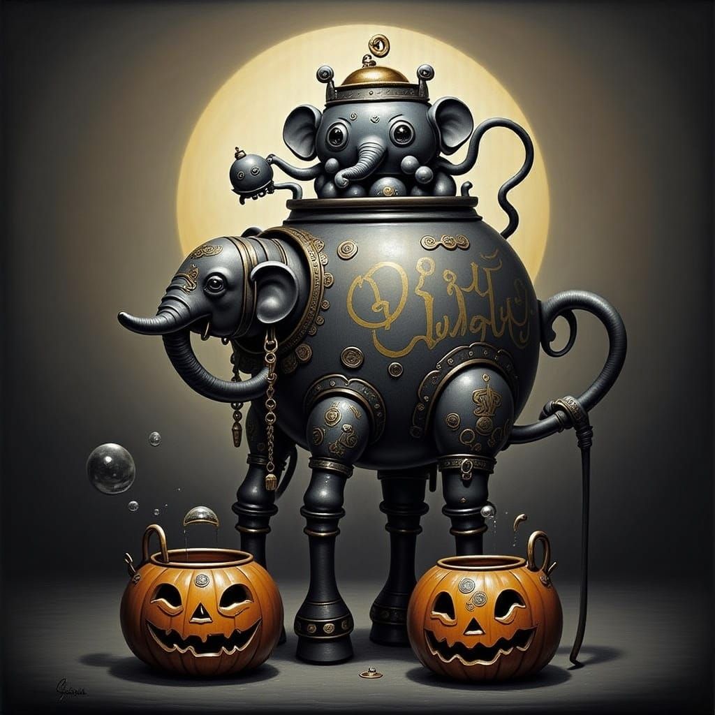 <lora:ELEPHANT TEA:1.0> Halloween 