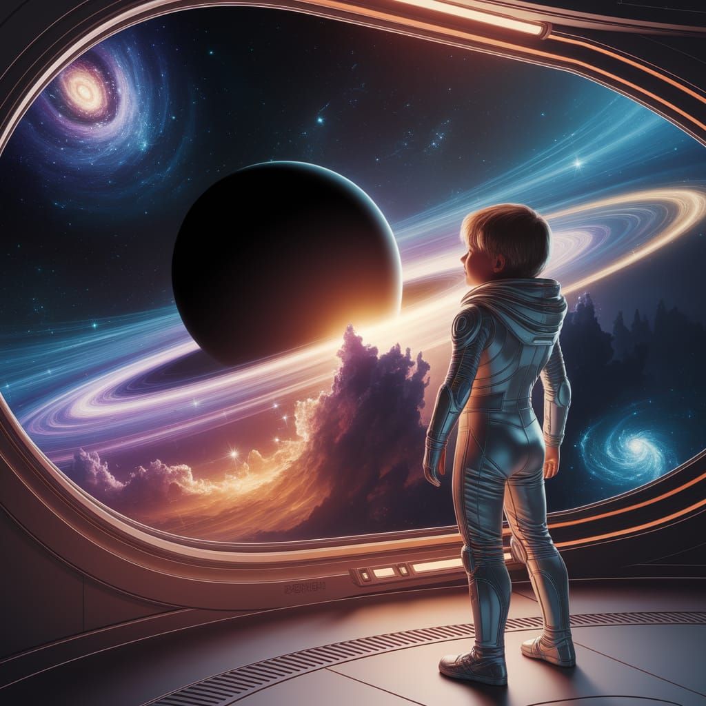 Eyes of Wonder: A Child’s Gaze into the Heart of the Cosmos  by @dinsat