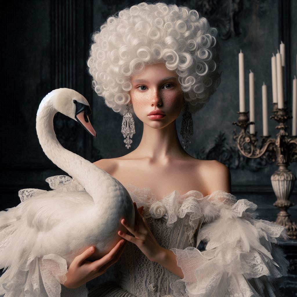 Rococo Queen and her Swan