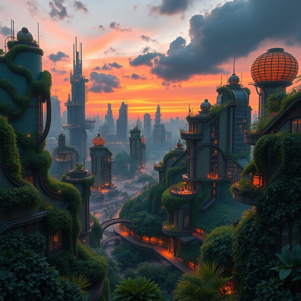 Eco friendly solarpunk  by @Chris Stagg